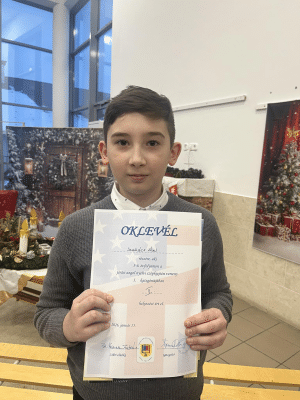 2. helyezés az angol szépkiejtési versenyen